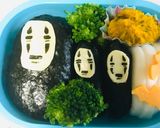 年少男の子キャラ弁記録【9月】カオナシ作り方10写真