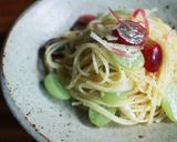 葡萄とみょうがのレモンパスタ作り方3写真