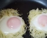 ☆千切りポテト♪目玉焼き☆作り方4写真