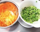 豆苗と卵のオイマヨサラダ☆常備菜作り方1写真