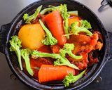 手羽中とゴロゴロ野菜のトマト煮込み作り方14写真