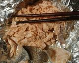 秋鮭とヒジキのパスタ作り方2写真