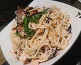 秋鮭とヒジキのパスタ作り方4写真