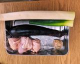 鶏となす　白ネギの和風煮作り方1写真