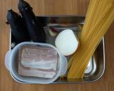 茄子ベーコンでオイルソースパスタ作り方1写真