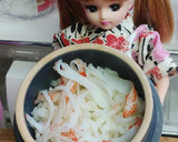 リカちゃん♡れんこんとカニカマꕤ釜飯風作り方2写真