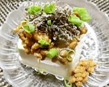 【 豆腐の納豆と塩昆布のせ♪ 】作り方5写真