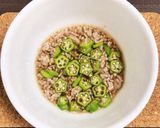 レンジで簡単長芋のオクラそぼろあんかけ作り方3写真
