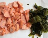 材料3つ★焼たらことわかめの混ぜご飯作り方2写真