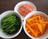 ニラと人参でお焼き～♪作り方1写真