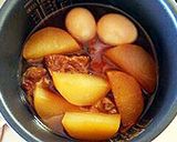 炊飯器におまかせ！豚角煮大根作り方4写真