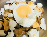 毎日の納豆●ゆで玉子をくずして作り方2写真