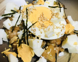毎日の納豆●ゆで玉子をくずして作り方3写真