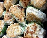 シャキシャキ蓮根入りピーマンの肉詰め作り方2写真