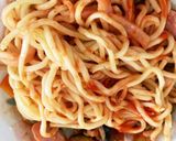 全てレンジ茹で中華麺でナポリタン風作り方7写真
