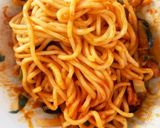 全てレンジ茹で中華麺でナポリタン風作り方8写真