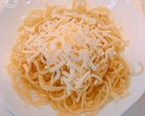 レンジで簡単、蒸し麺でチーズパスタ作り方3写真