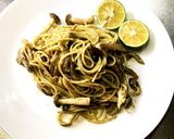 バジル すだち キノコ パスタ作り方4写真