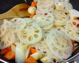 さといもレンコン豚バラ煮。作り方4写真