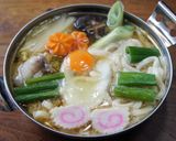 白菜と豚肉の鍋焼きうどん白味噌仕立て作り方4写真