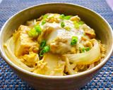 ◆厚揚げと玉ねぎの卵丼◆ふわとろ作り方4写真