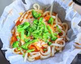 鉄板チーズミートソースうどん作り方7写真