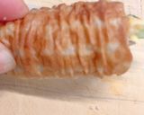 冷やし中華の残り具材で♪クルクルちくわ作り方4写真