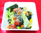 カラフル野菜と海藻のトストサラダ♪作り方3写真