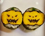 寿司型模様巻き（ハロウィン・オバケ)作り方12写真