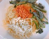 レンジで簡単！蒸し麺で、鮭クリームパスタ作り方4写真