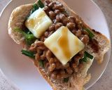 納豆とニラのチーズトースト作り方3写真