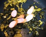 麺つゆ☆和風高菜パスタ作り方2写真