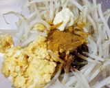 ☆もやし・炒り卵♪カレーオイマヨ和え☆作り方3写真