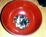お茶漬けの素でサクッと中華スープ✬作り方1写真