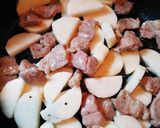 長芋と豚肉と長ねぎのからし醤油炒め作り方2写真