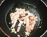 ベーコンと豆苗のニンニク炒め♪作り方3写真