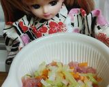 リカちゃん♡鶏ひきの揚げさんꕤおでんにも作り方3写真