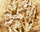 出汁が美味しい！豚肉と牛蒡の柳川風卵とじ作り方3写真