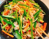 豚こま肉の粒マスタードオイマヨ野菜炒め☆作り方7写真