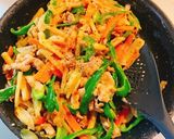 豚こま肉の粒マスタードオイマヨ野菜炒め☆作り方8写真