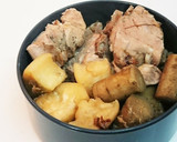 ポークとごぼうと大根の煮込み作り方5写真