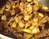 茄子とひき肉の豆板醤味噌炒め作り方6写真