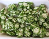 シャキシャキとろとろ蓮根とオクラの酢の物作り方4写真