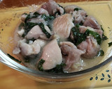 シソと塩麹で♪鶏もものしっとりレンジ蒸し作り方5写真