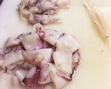 赤イカと春菊のマヨ醤油ソテー作り方2写真