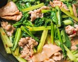 甘辛！小松菜と豚肉中華炒め作り方4写真