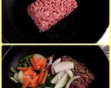 お財布に優しい合挽き肉で焼肉丼風作り方2写真
