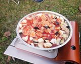 【キャンプ飯】鶏もも肉のトマトジュース煮作り方2写真
