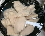 鶏むね肉のトマトのりたま和え作り方3写真