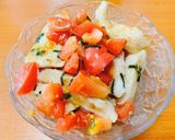 鶏むね肉のトマトのりたま和え作り方7写真